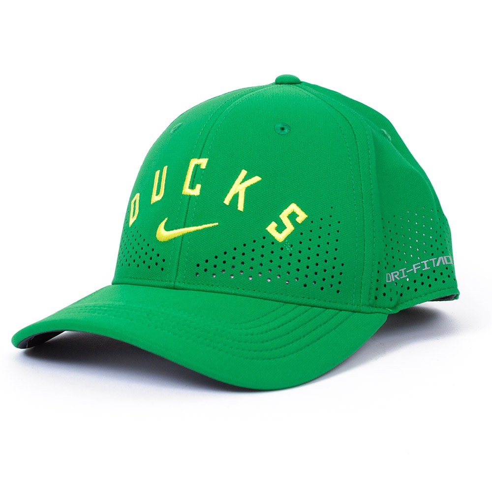 Classic Oregon O, Nike, Green, Curved Bill, Performance/Dri-FIT, Accessories, Unisex, Structured, Arched Ducks, Adjustable, Hat, 916412